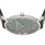 Coach Charles Green Dial Black Leather Strap Watch for Men - 14602436 Authentic Buy Shop Now