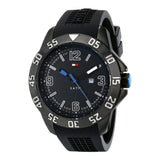 Tommy Hilfiger Sport Multifunction Black Dial Black Rubber Strap Watch for Men - 1790983 Authentic Buy Shop Now
