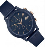 Lacoste 12.12 Blue Dial Blue Silicon Strap Watch for Men - 2011013 Authentic Buy Shop Now