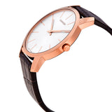 Calvin Klein City White Dial Brown Leather Strap Watch for Men - K2G21629 Authentic Buy Shop Now