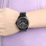 Fossil Cecile Multi Function Crystals Black Dial Black Steel Strap Watch for Women - AM4522 Authentic Buy Shop Now