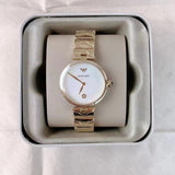 Emporio Armani Arianna Mother of Pearl Dial Gold Steel Strap Watch For Women - AR11198 Authentic Buy Shop Now