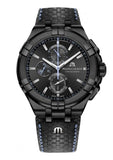 Maurice Lacroix Aikon Chronograph Limited Edition Black Dial Black Leather Strap Watch for Men - AI1018-PVB01-337-1 Authentic Buy Shop Now