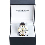 Maurice Lacroix Aikon Chronograph White Dial Brown Leather Strap Watch For Men - AI1018-PVY11-132-1 Authentic Buy Shop Now