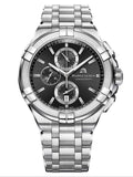 Maurice Lacroix Aikon Chronograph Black Dial Silver Steel Strap Watch for Men - AI1018-SS002-330-1 Authentic Buy Shop Now