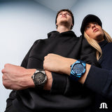 Maurice Lacroix Automatic PVD Limited Edition Blue Dial Blue Silicon Strap Watch For Men - AI6007-PVC00-430-4 Authentic Buy Shop Now