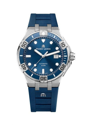 Maurice Lacroix Aikon Venturer Blue Dial Blue Rubber Strap Watch for Men - AI6058-SS001-430-1 Authentic Buy Shop Now