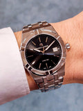 Maurice Lacroix Aikon Date Quartz Black Dial Silver Steel Strap Watch for Men - AI1108-SS002-330-1 Authentic Buy Shop Now