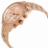 Michael Kors Ritz Chronograph Rose Gold Dial Rose Gold Steel Strap Watch for Women - MK6357 Authentic Buy Shop Now