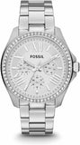 Fossil Cecile Chronograph Silver Dial Silver Steel Strap Watch for Women - AM4481 Authentic Buy Shop Now