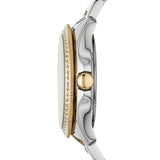 Fossil Cecile White Dial Two Tone Steel Strap Watch for Women - AM4543 Authentic Buy Shop Now