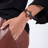 Guess Fame Quartz Rose Gold Dial Brown Leather Strap Watch For Women - GW0548L2 Authentic Buy Shop Now