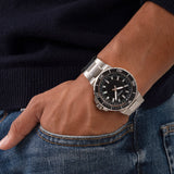 Guess Track Black Dial Silver Steel Strap Watch for Men - GW0426G1 Authentic Buy Shop Now