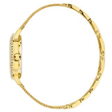 Guess Chelsea Crystals Mother of Pearl White Dial Gold Mesh Bracelet Watch For Women - W0647L7 Authentic Buy Shop Now