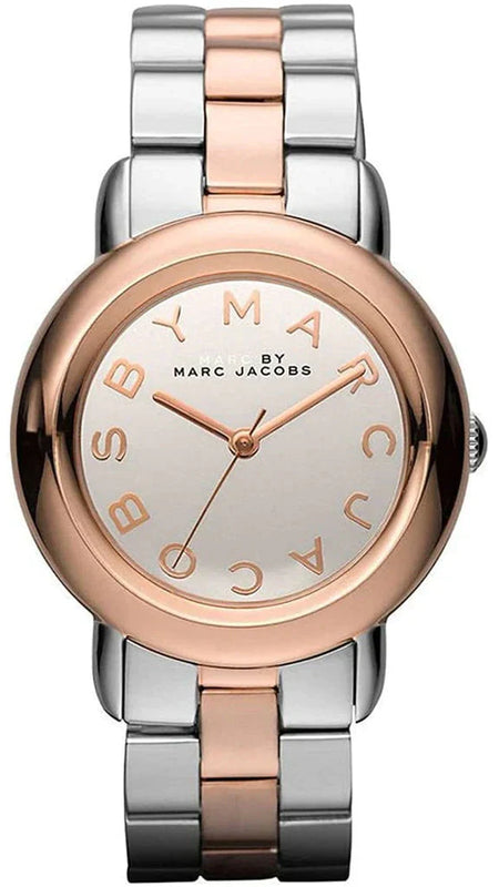 Marc Jacobs Marc Silver Dial Two Tone Steel Strap Watch for Women- MBM3170 Authentic Buy Shop Now