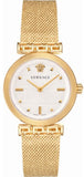 Versace Meander Greca White Dial Gold Mesh Bracelet Watch for Women - VELW00820 Authentic Buy Shop Now