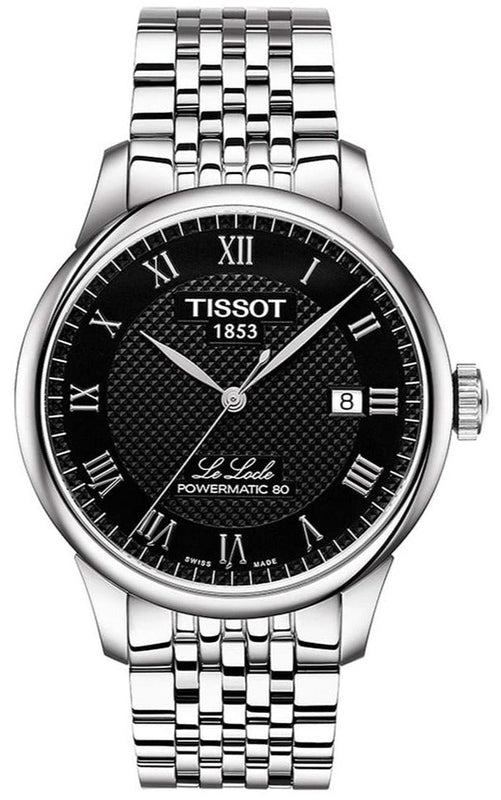 Tissot T Classic Le Locle Powermatic 80 Black Dial Silver Steel Strap Watch For Women - T41.1.483.53 Authentic Buy Shop Now