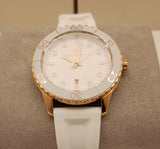 Michael Kors Runway Quartz White Dial White Rubber Strap Watch For Women - MK6853 Authentic Buy Shop Now