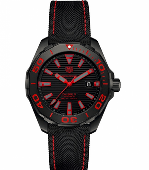 Tag Heuer Aquaracer Caliber 5 Black Dial Black Nylon Strap Watch for Men - WAY208A.FC6381 Authentic Buy Shop Now