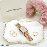 Emporio Armani Gioia Quartz Mother of Pearl Dial Rose Gold Steel Strap Watch For Women - AR11389 Authentic Buy Shop Now