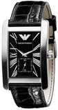 Emporio Armani Classic Black Dial Black Leather Strap Watch For Women - AR0144 Authentic Buy Shop Now