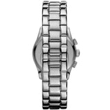 Emporio Armani Velente Chronograph Black Dial Silver Steel Strap Watch For Women - AR0674 Authentic Buy Shop Now