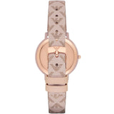 Emporio Armani Kappa Quartz Rose Gold Dial Pink Leather Strap Watch For Women - AR11010 Authentic Buy Shop Now