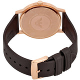 Emporio Armani Dress Quartz White Dial Brown Leather Strap Watch For Men - AR11011 Authentic Buy Shop Now