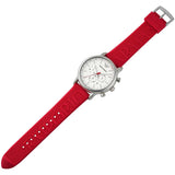 Emporio Armani Luigi Chronograph White Dial Red Rubber Strap Watch For Men - AR11021 Authentic Buy Shop Now