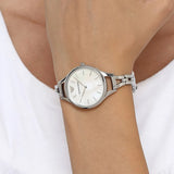 Emporio Armani Aurora Mother Of Pearl White Dial Silver Steel Strap Watch For Women - AR11054 Authentic Buy Shop Now