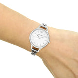 Emporio Armani Aurora Mother Of Pearl White Dial Silver Steel Strap Watch For Women - AR11054 Authentic Buy Shop Now