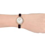 Emporio Armani Aurora Mother of Pearl White Dial Brown Leather Strap Watch For Women - AR11057 Authentic Buy Shop Now