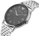 Emporio Armani Kappa Quartz Grey Dial Silver Mesh Bracelet Watch For Men - AR11068 Authentic Buy Shop Now