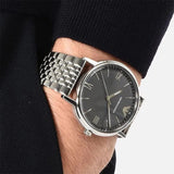 Emporio Armani Kappa Quartz Grey Dial Silver Mesh Bracelet Watch For Men - AR11068 Authentic Buy Shop Now