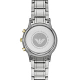 Emporio Armani Renato Chronograph Quartz Silver Dial Two Tone Steel Strap Watch For Men - AR11076 Authentic Buy Shop Now