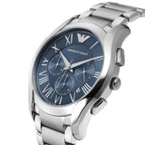 Emporio Armani Chronograph Quartz Blue Dial Silver Steel Strap Watch For Men - AR11082 Authentic Buy Shop Now