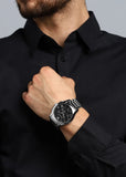 Emporio Armani Valente Chronograph Quartz Black Dial Silver Steel Strap Watch For Men - AR11083 Authentic Buy Shop Now