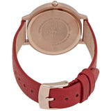 Emporio Armani Kappa Classic Quartz Silver Dial Red Leather Strap Watch For Women - AR11114 Authentic Buy Shop Now