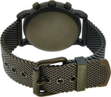 Emporio Armani Luigi Quartz Chronograph Black Dial Green Mesh Bracelet Watch For Men - AR11115 Authentic Buy Shop Now