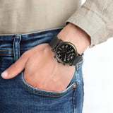 Emporio Armani Luigi Quartz Chronograph Black Dial Green Mesh Bracelet Watch For Men - AR11115 Authentic Buy Shop Now