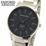 Emporio Armani Renato Quartz Black Dial Silver Steel Strap Watch For Men - AR11118 Authentic Buy Shop Now