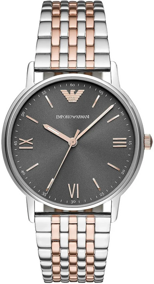 Emporio Armani Kappa Gray Dial Two Tone Steel Strap Watch for Men - AR11121 Authentic Buy Shop Now