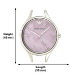 Emporio Armani Aurora Mother Of Pearl Purple Dial Silver Steel Strap Watch For Women - AR11122 Authentic Buy Shop Now
