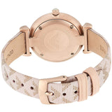 Emporio Armani Analog Grey Dial Pink Leather Strap Watch For Women - AR11126 Authentic Buy Shop Now