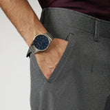 Emporio Armani Renato Blue Dial Silver Steel Strap Watch For Men - AR11137 Authentic Buy Shop Now