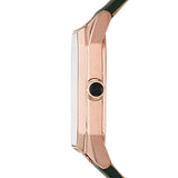 Emporio Armani Gioia Analog Black Mother of Pearl Dial Green Leather Strap Watch For Women - AR11149 Authentic Buy Shop Now