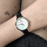 Emporio Armani Modern White Dial Black Leather Strap Watch For Women - AR11159 Authentic Buy Shop Now