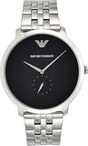 Emporio Armani Classic Quartz Black Dial Silver Steel Strap Watch For Men - AR11161 Authentic Buy Shop Now