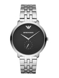 Emporio Armani Classic Quartz Black Dial Silver Steel Strap Watch For Men - AR11161 Authentic Buy Shop Now