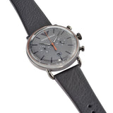 Emporio Armani Aviator Grey Dial Grey Leather Strap Watch For Men - AR11168 Authentic Buy Shop Now